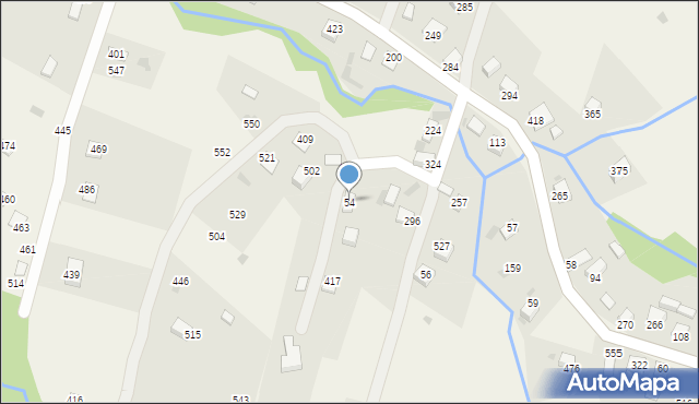 Juszczyna, Juszczyna, 54, mapa Juszczyna