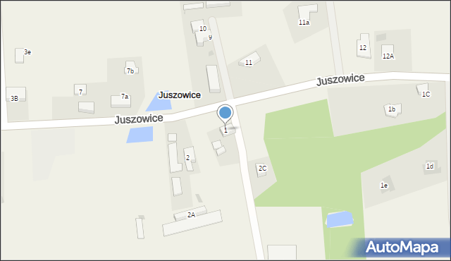 Juszowice, Juszowice, 1, mapa Juszowice