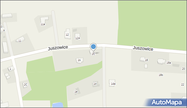 Juszowice, Juszowice, 1C, mapa Juszowice