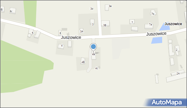 Juszowice, Juszowice, 4a, mapa Juszowice