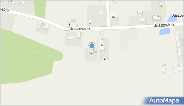 Juszowice, Juszowice, 4B, mapa Juszowice