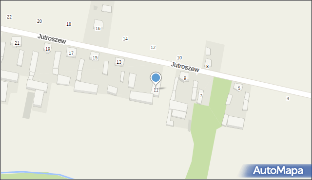 Jutroszew, Jutroszew, 11, mapa Jutroszew