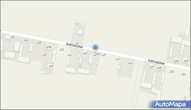 Jutroszew, Jutroszew, 117, mapa Jutroszew