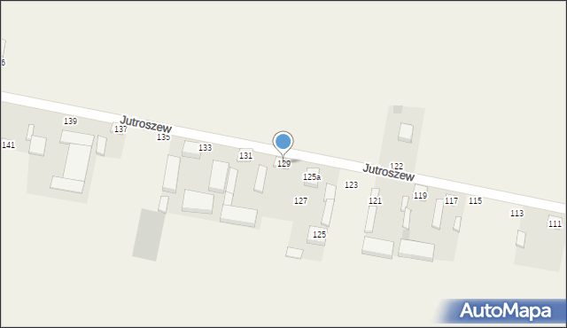 Jutroszew, Jutroszew, 129, mapa Jutroszew