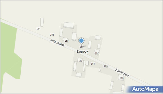 Jutroszew, Jutroszew, 160, mapa Jutroszew