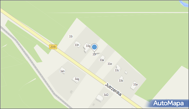 Jutrzenka, Jutrzenka, 33f, mapa Jutrzenka