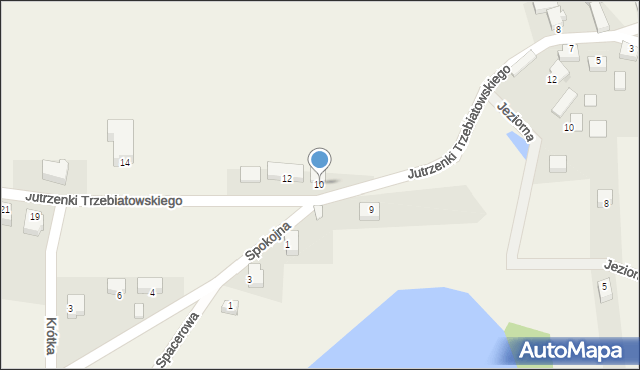 Kalisz, Jutrzenki Trzebiatowskiego, ks., 10, mapa Kalisza