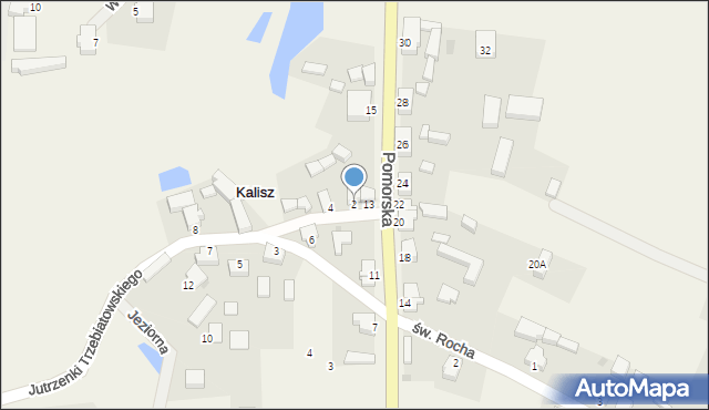 Kalisz, Jutrzenki Trzebiatowskiego, ks., 2, mapa Kalisza