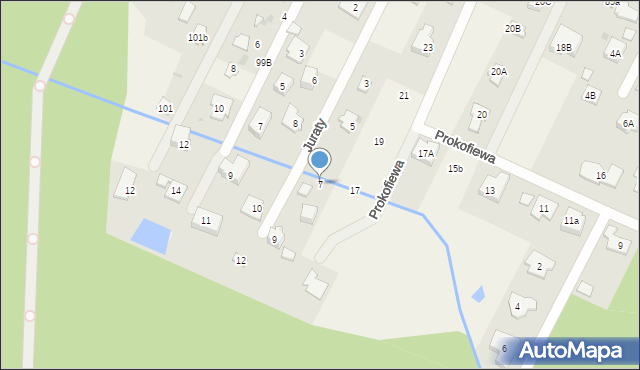 Klaudyn, Juraty, 7, mapa Klaudyn