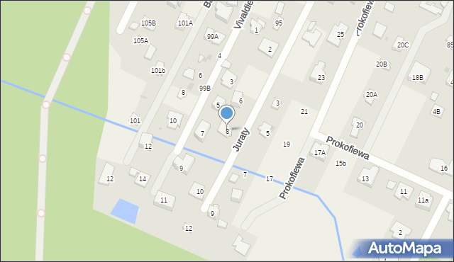 Klaudyn, Juraty, 8, mapa Klaudyn