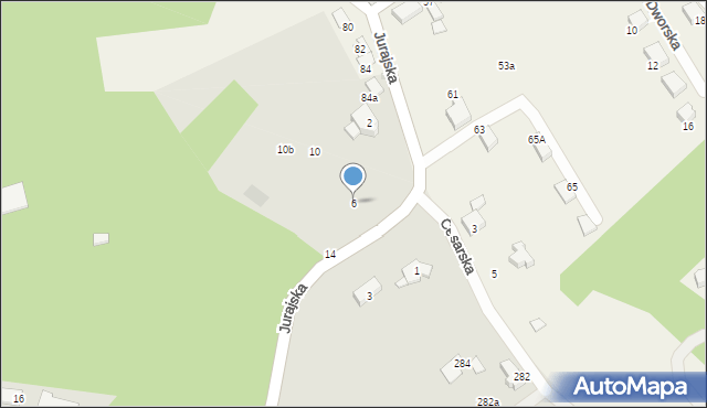 Kraków, Jurajska, 6, mapa Krakowa