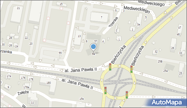 Kraków, Jutrzenka, 6a, mapa Krakowa