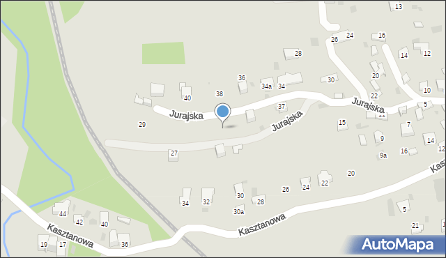 Krzeszowice, Jurajska, 33, mapa Krzeszowice