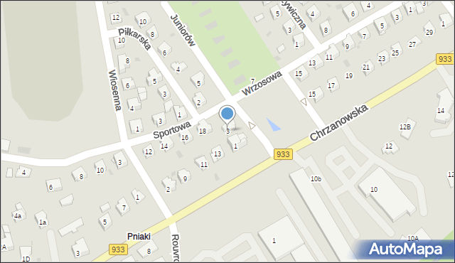 Libiąż, Juniorów, 3, mapa Libiąż