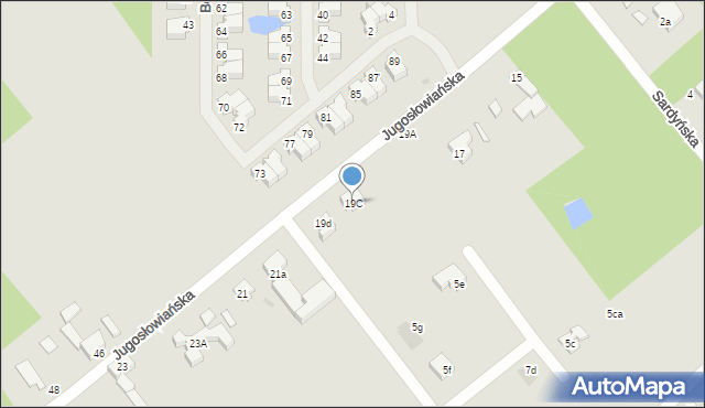 Łódź, Jugosłowiańska, 19C, mapa Łodzi