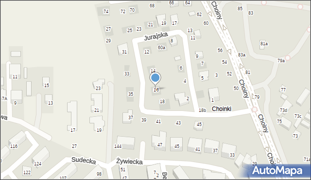 Lublin, Jurajska, 16, mapa Lublina