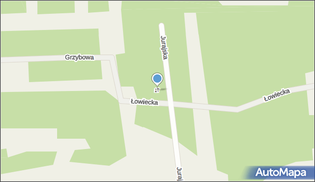 Łysiec, Jurajska, 17, mapa Łysiec