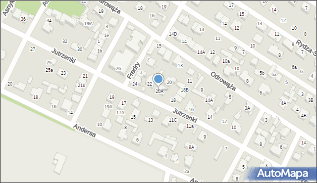 Marki, Jutrzenki, 20A, mapa Marki
