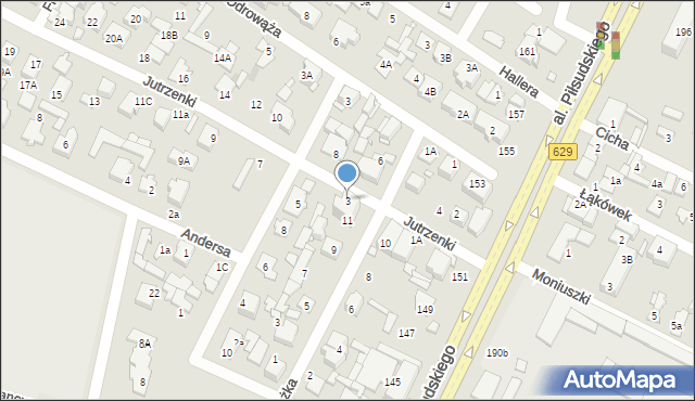 Marki, Jutrzenki, 3, mapa Marki