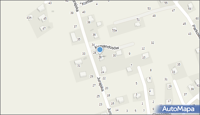 Masłomiąca, Jurajska, 26, mapa Masłomiąca