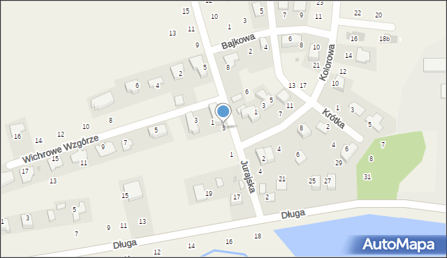 Masłomiąca, Jurajska, 3, mapa Masłomiąca