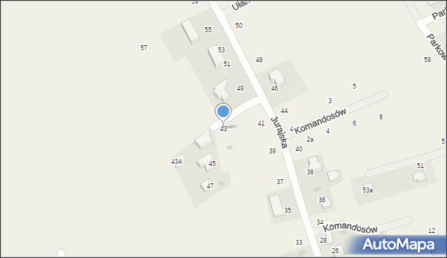 Masłomiąca, Jurajska, 43, mapa Masłomiąca