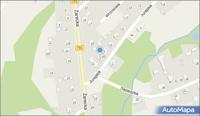 Masłońskie, Jurajska, 1, mapa Masłońskie