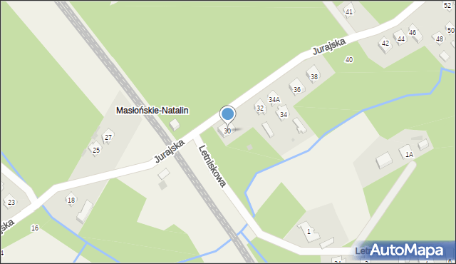 Masłońskie, Jurajska, 30, mapa Masłońskie
