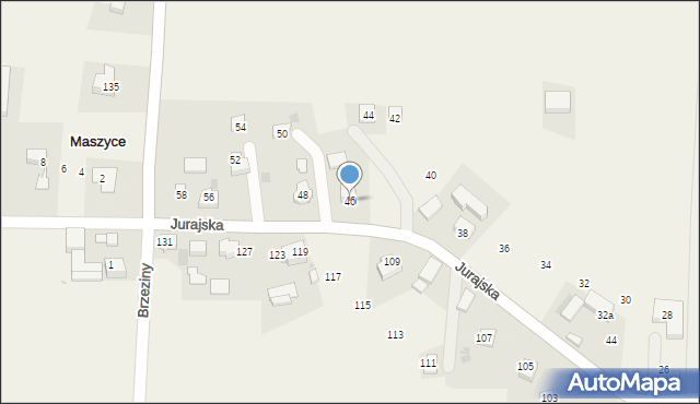 Maszyce, Jurajska, 46, mapa Maszyce