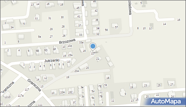 Michałowice, Jutrzenki, 127, mapa Michałowice