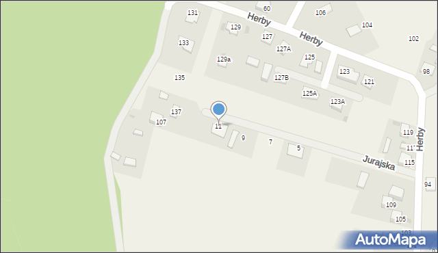 Miedziana Góra, Jurajska, 11, mapa Miedziana Góra