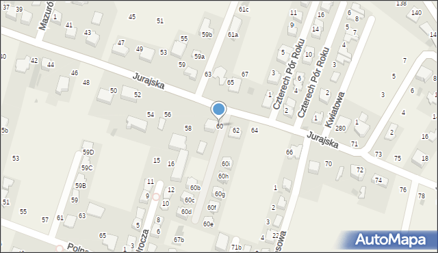 Modlnica, Jurajska, 60, mapa Modlnica