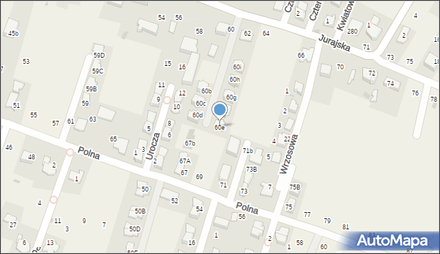 Modlnica, Jurajska, 60e, mapa Modlnica