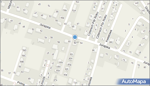 Modlnica, Jurajska, 62, mapa Modlnica