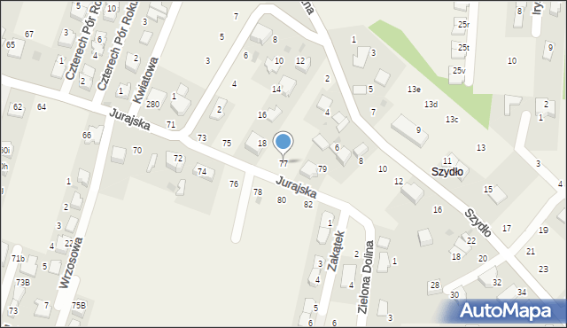 Modlnica, Jurajska, 77, mapa Modlnica