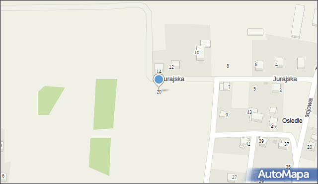 Nowa Góra, Jurajska, 20, mapa Nowa Góra