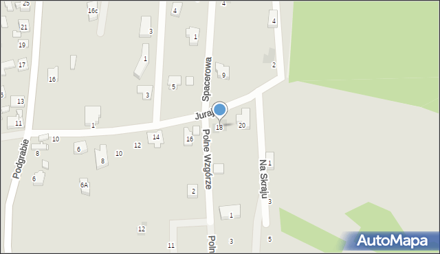 Olkusz, Jurajska, 18, mapa Olkusz