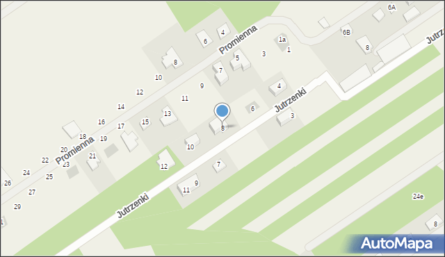 Olszewnica Stara, Jutrzenki, 8, mapa Olszewnica Stara