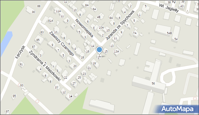 Ostrołęka, Juranda ze Spychowa, 17, mapa Ostrołęka