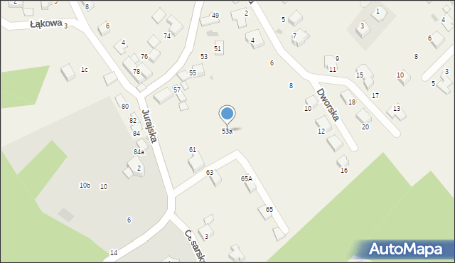 Pękowice, Jurajska, 53a, mapa Pękowice