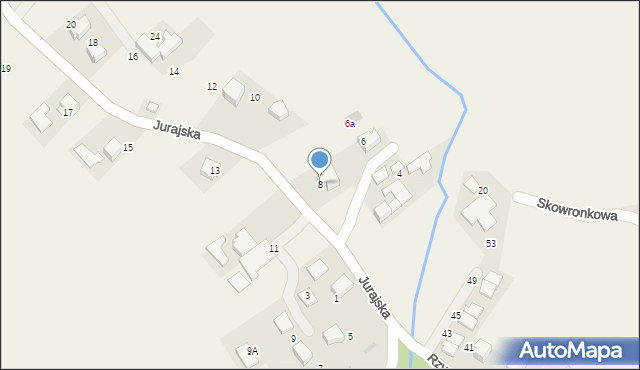 Pękowice, Jurajska, 8, mapa Pękowice