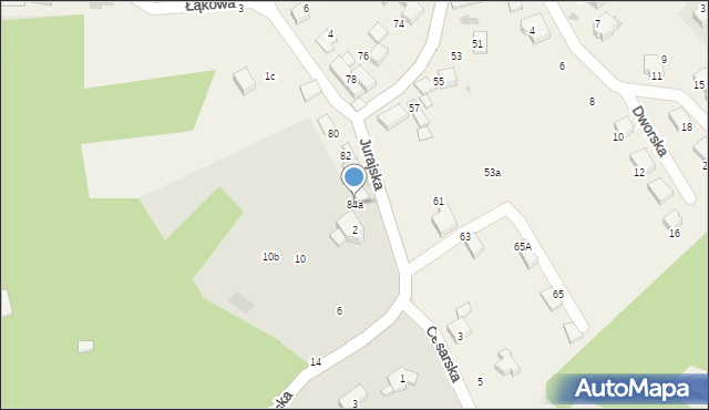 Pękowice, Jurajska, 84a, mapa Pękowice