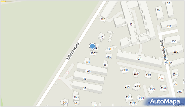 Piaseczno, Julianowska, 36C, mapa Piaseczno