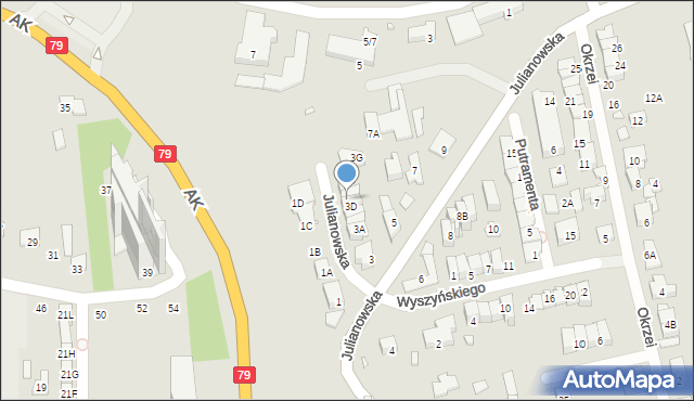 Piaseczno, Julianowska, 3E, mapa Piaseczno