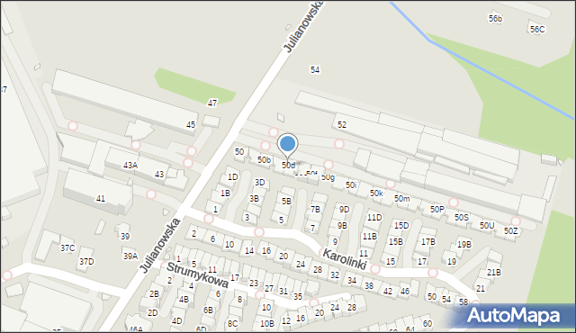 Piaseczno, Julianowska, 50d, mapa Piaseczno