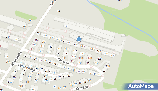 Piaseczno, Julianowska, 50l, mapa Piaseczno