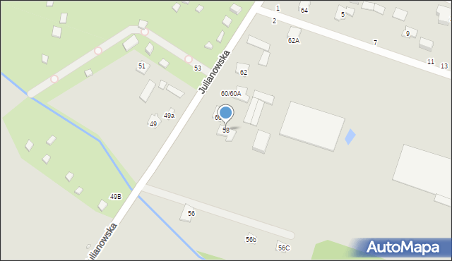 Piaseczno, Julianowska, 58, mapa Piaseczno