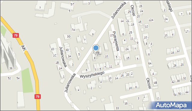 Piaseczno, Julianowska, 8A, mapa Piaseczno