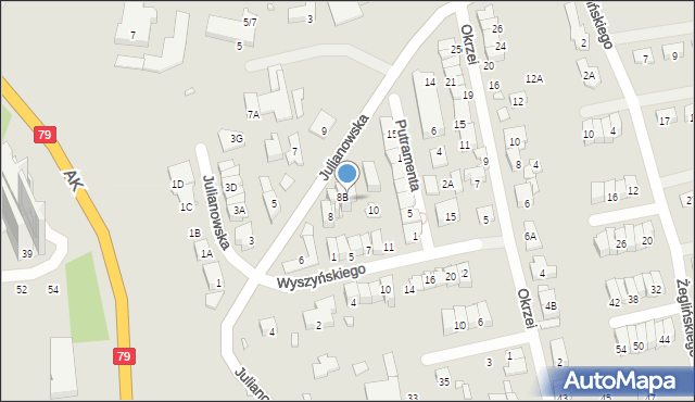 Piaseczno, Julianowska, 8C, mapa Piaseczno