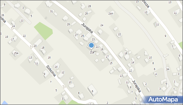 Płoki, Jurajska, 21a, mapa Płoki
